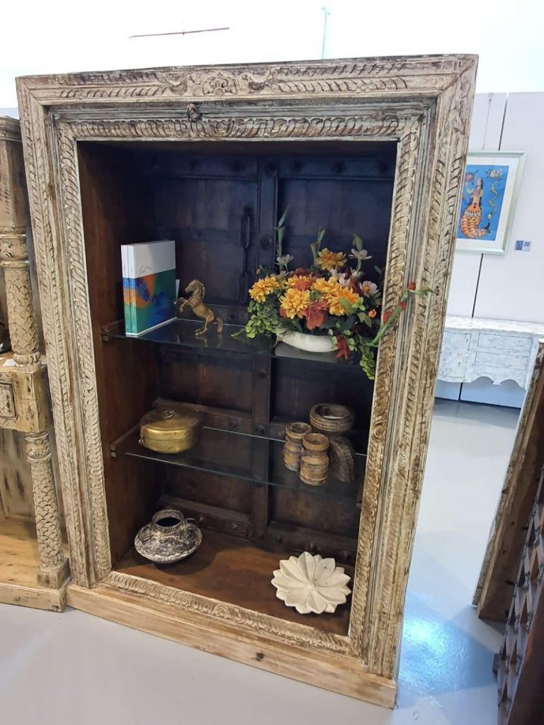 Old Door Bookshelf Chisel and Log