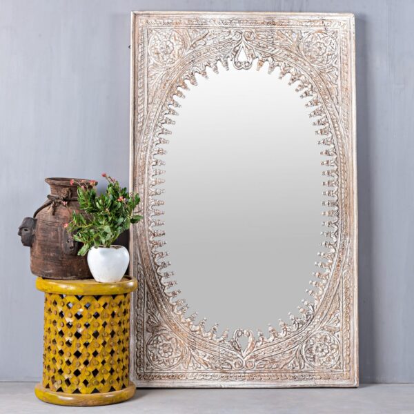 CARVED SPINDLE MIRROR