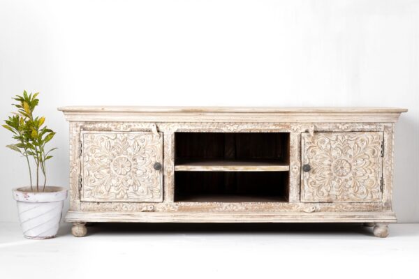 CARVED TV CONSOLE