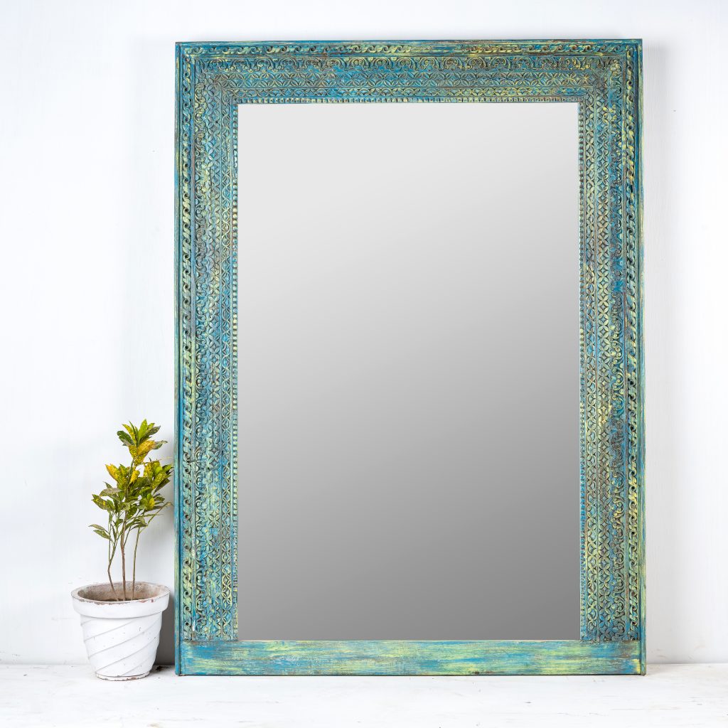 CARVED INDIAN MIRROR - Chisel and Log