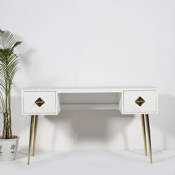Bone Inlay Console - Chisel and Log