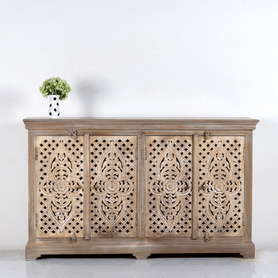 Carved Sideboard Rustic FInish