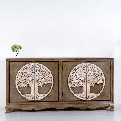 Tree of Life Carved Sideboard