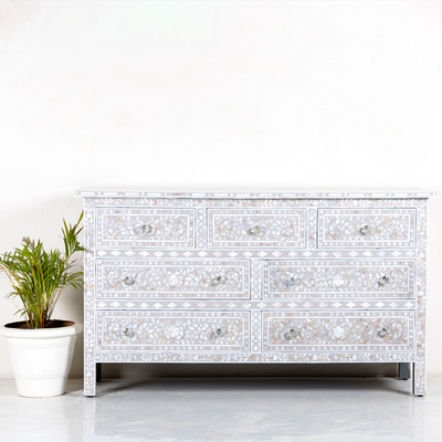 Mother of Pearl Chest of Drawers 7 Drawers