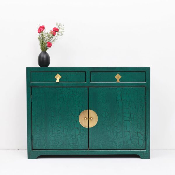 Oriental Style Sideboard (Antique Green)