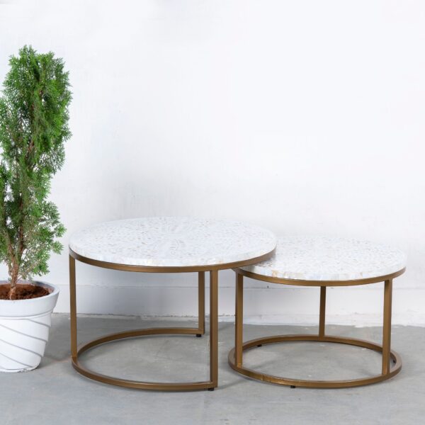 Inlay Nesting Coffee Table White