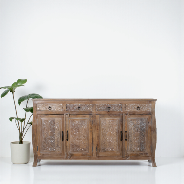 Carved 4 Door Sideboard