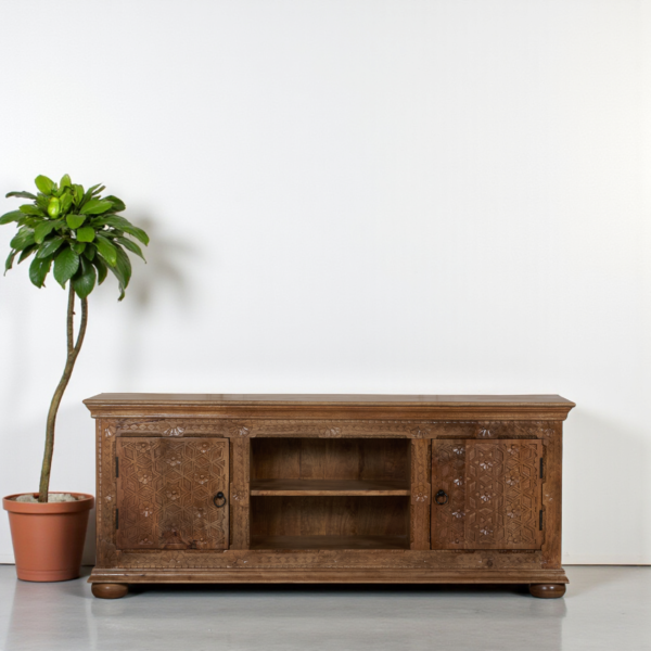 Carved TV Console