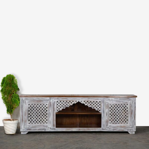 Carved Arch TV Console