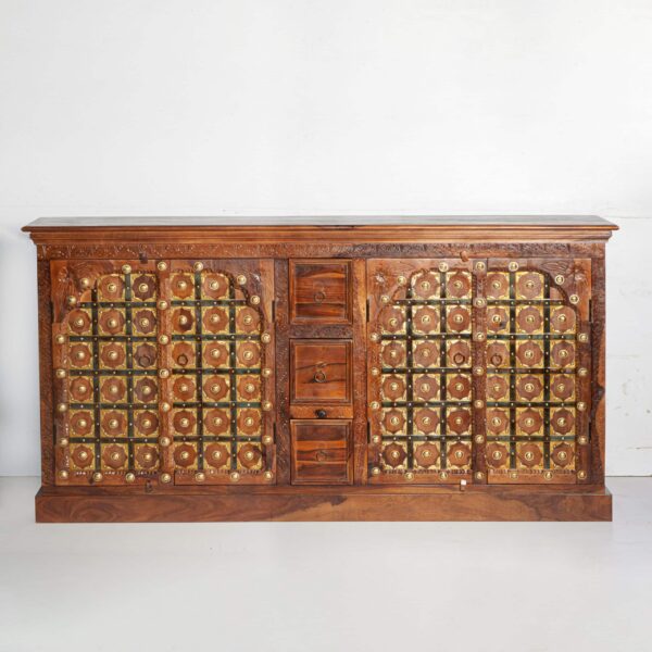 Carved Brasswork Sideboard