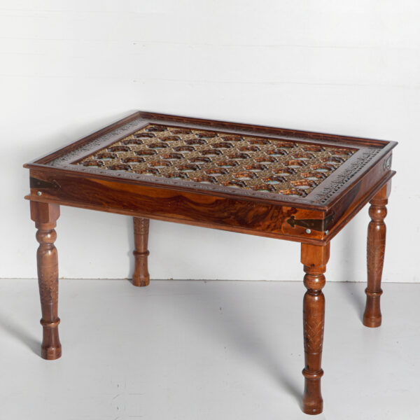 Carved Indian Dining Table Side