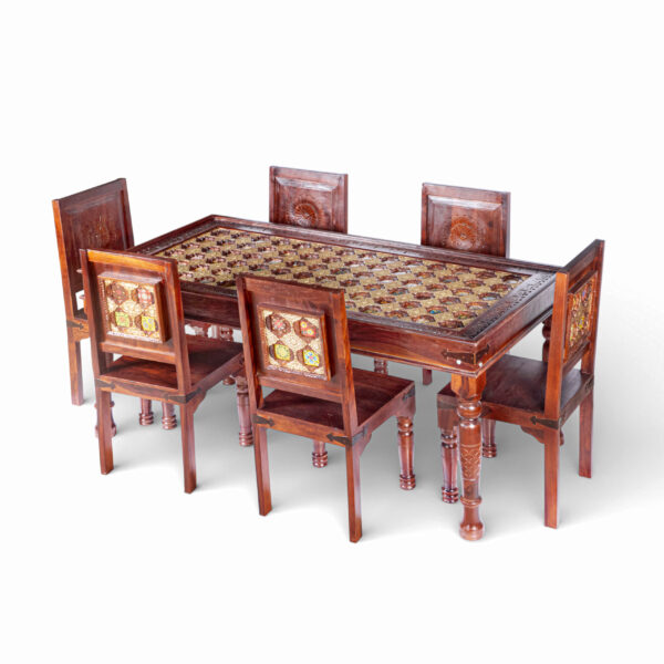 Indian Dining Table Side Open